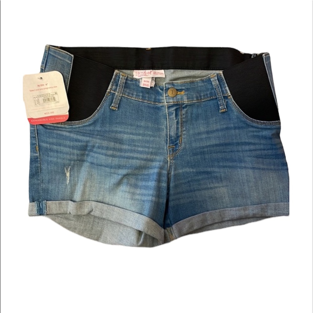 Isabel Maternity Jean Shorts, Size 8